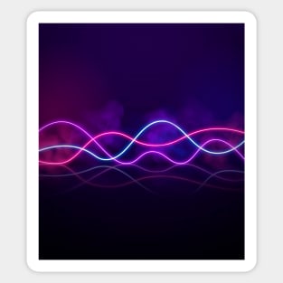 Abstract Ultraviolet Neon Lights Sticker